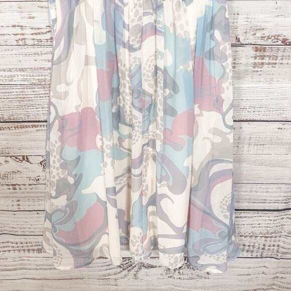 ModCloth Windy City Pastel Print Sleeveless Dress, EUC, Size XXS, MSRP $125 - Picture 9 of 12